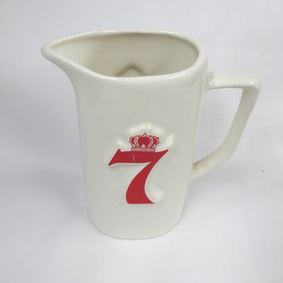 Vintage Seagram's 7 Crown Whiskey Ceramic Bar Pitcher 7" Tall - Picture 3 of 3
